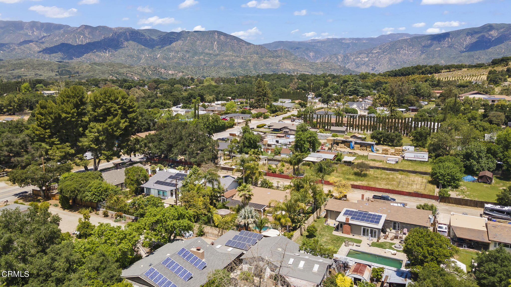 1162 Tico Road Ojai, CA 93023 - Photo 51 of 53 an aerial view of residential houses with outdoor space