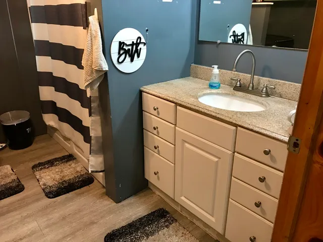 a close view of dining table and chairs