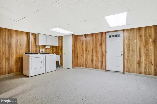 a view of a utility room with a window