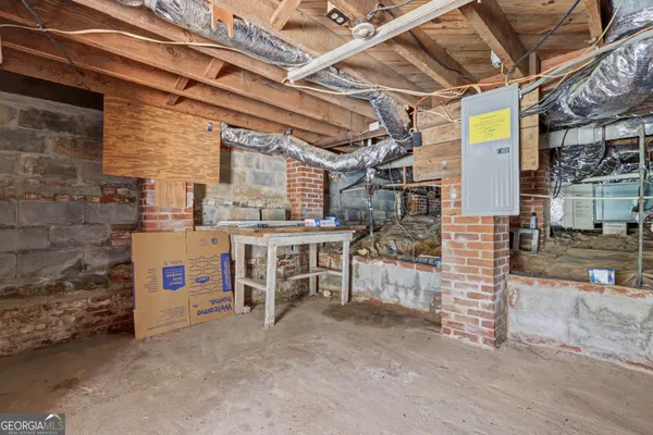 a view of a porch with furniture
