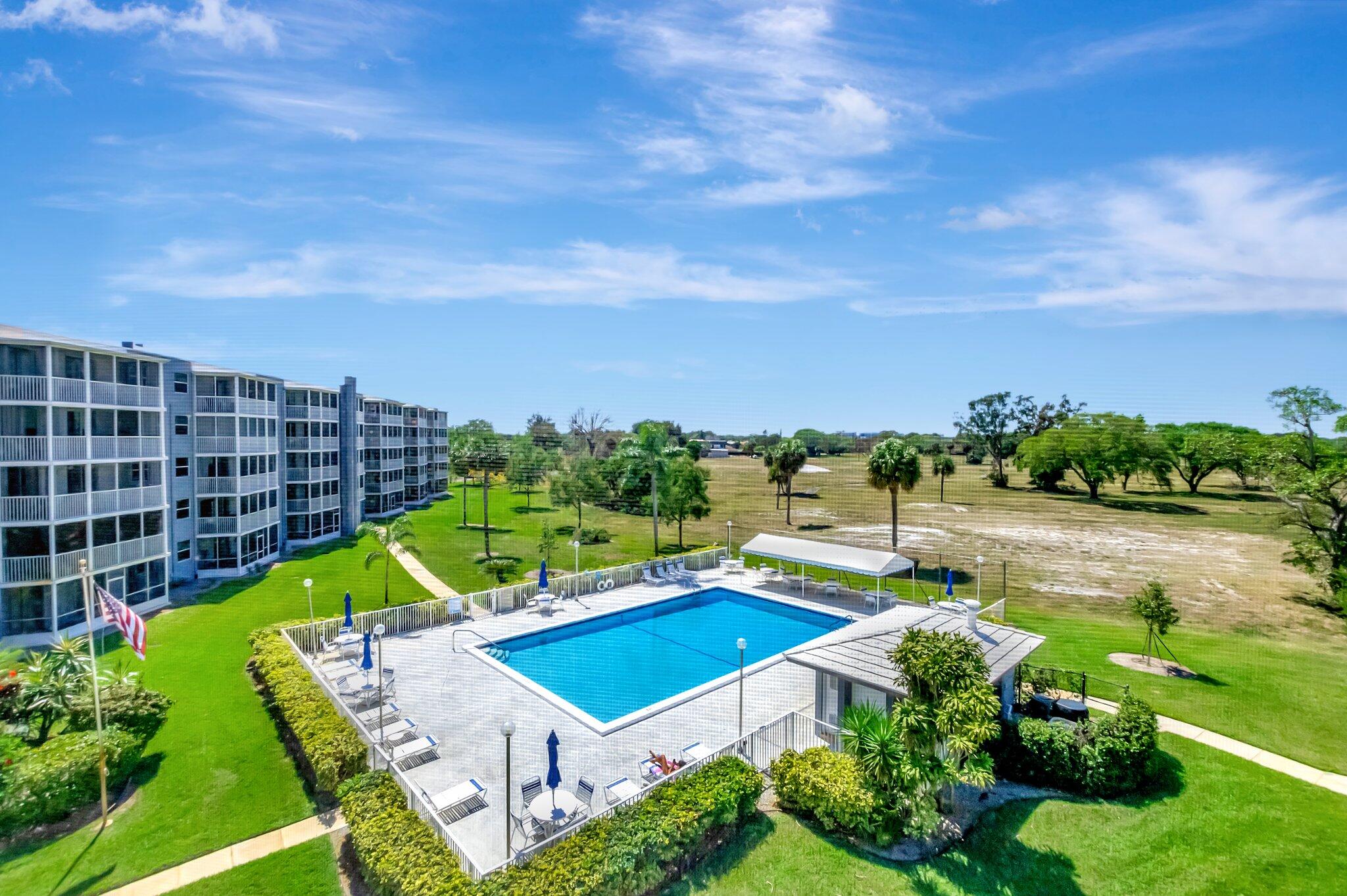 6699 Northwest 2nd Avenue, Unit 410 Boca Raton, FL 33487 - Photo 24 of 29 a view of a swimming pool with a patio
