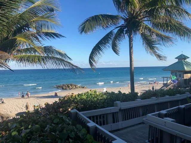a view of an ocean beach