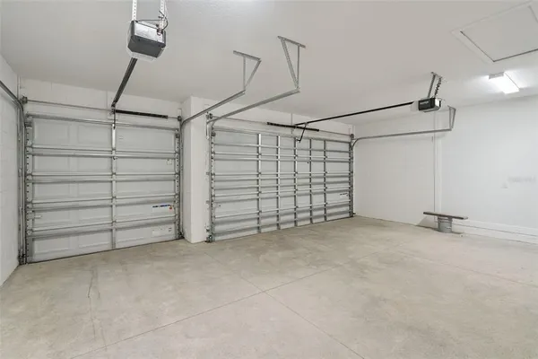 a view of a garage