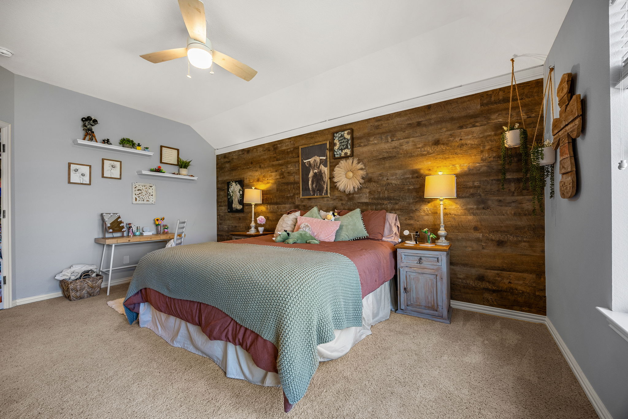 128 Las Colinas Drive Georgetown, TX 78628 - Photo 22 of 38 a bedroom with a bed and a walk in closet