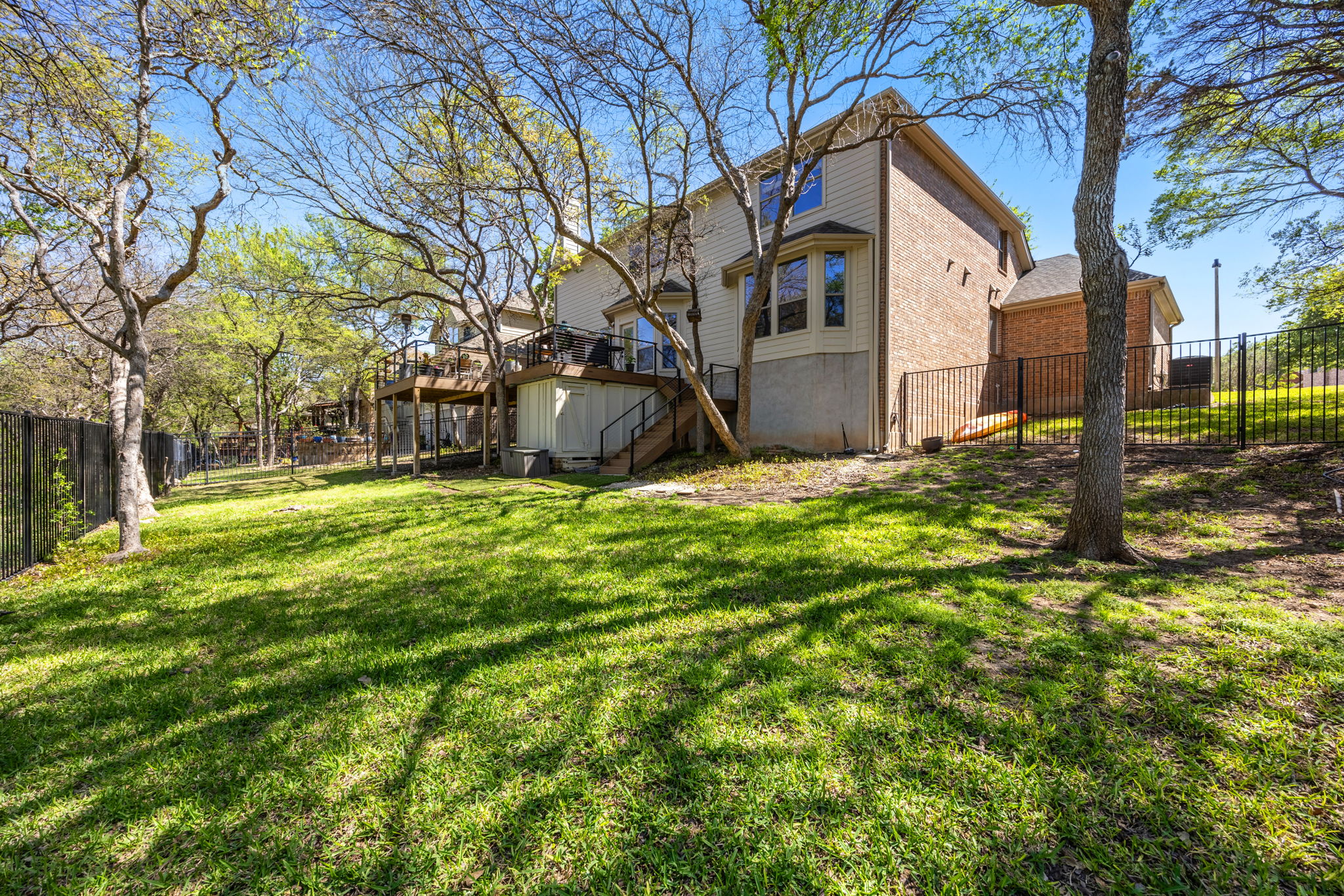 128 Las Colinas Drive Georgetown, TX 78628 - Photo 33 of 38 a view of a back yard of the house