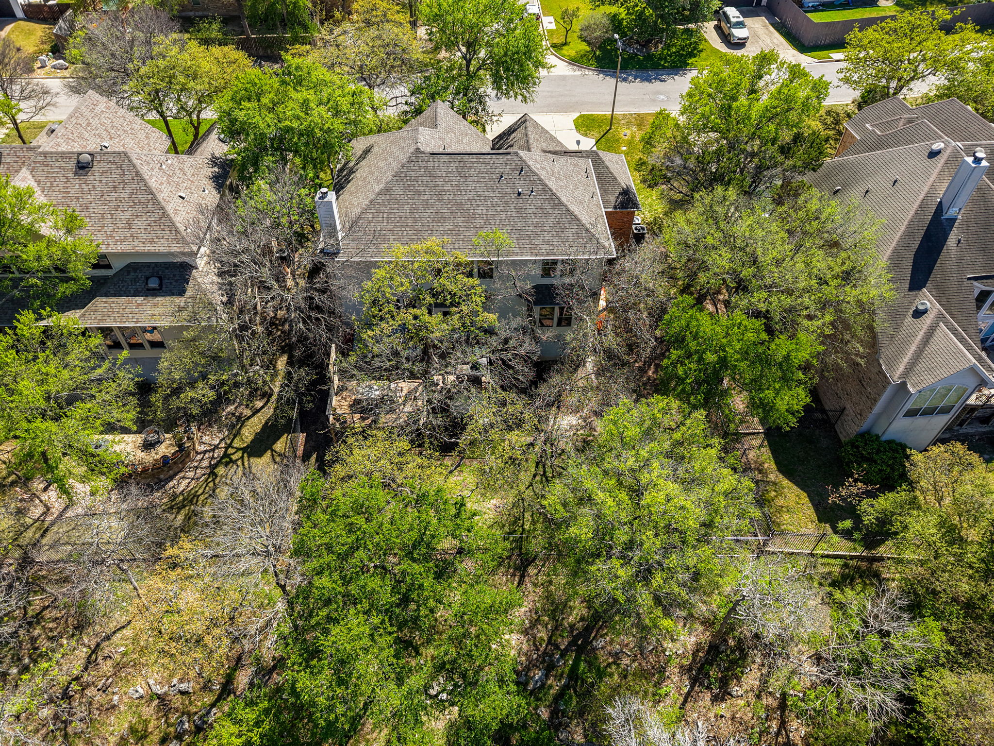 128 Las Colinas Drive Georgetown, TX 78628 - Photo 35 of 38 an aerial view of a house with a yard and garden