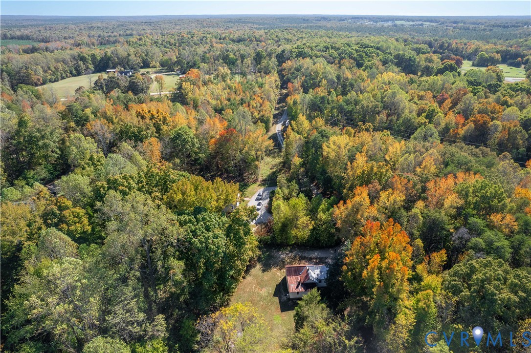 5636 Cartersville Road Powhatan, VA 23139 - Photo 31 of 32 an aerial view of town with residential houses with outdoor space and trees