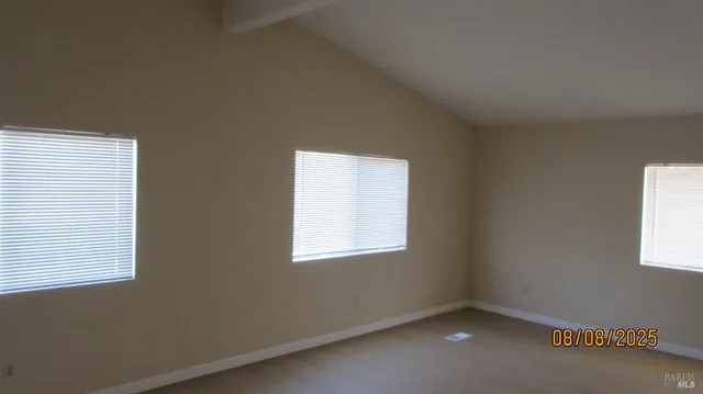 an empty room with a window