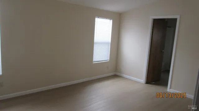 an empty room with a window