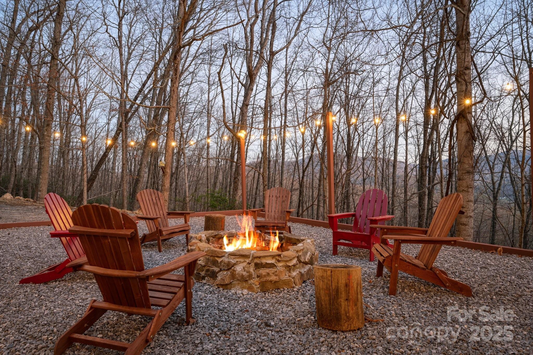 25 Lick Log Ridge Fairview, NC 28730 - Photo 3 of 34 a backyard of a house with table and chairs