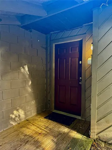 a view of entrance to door