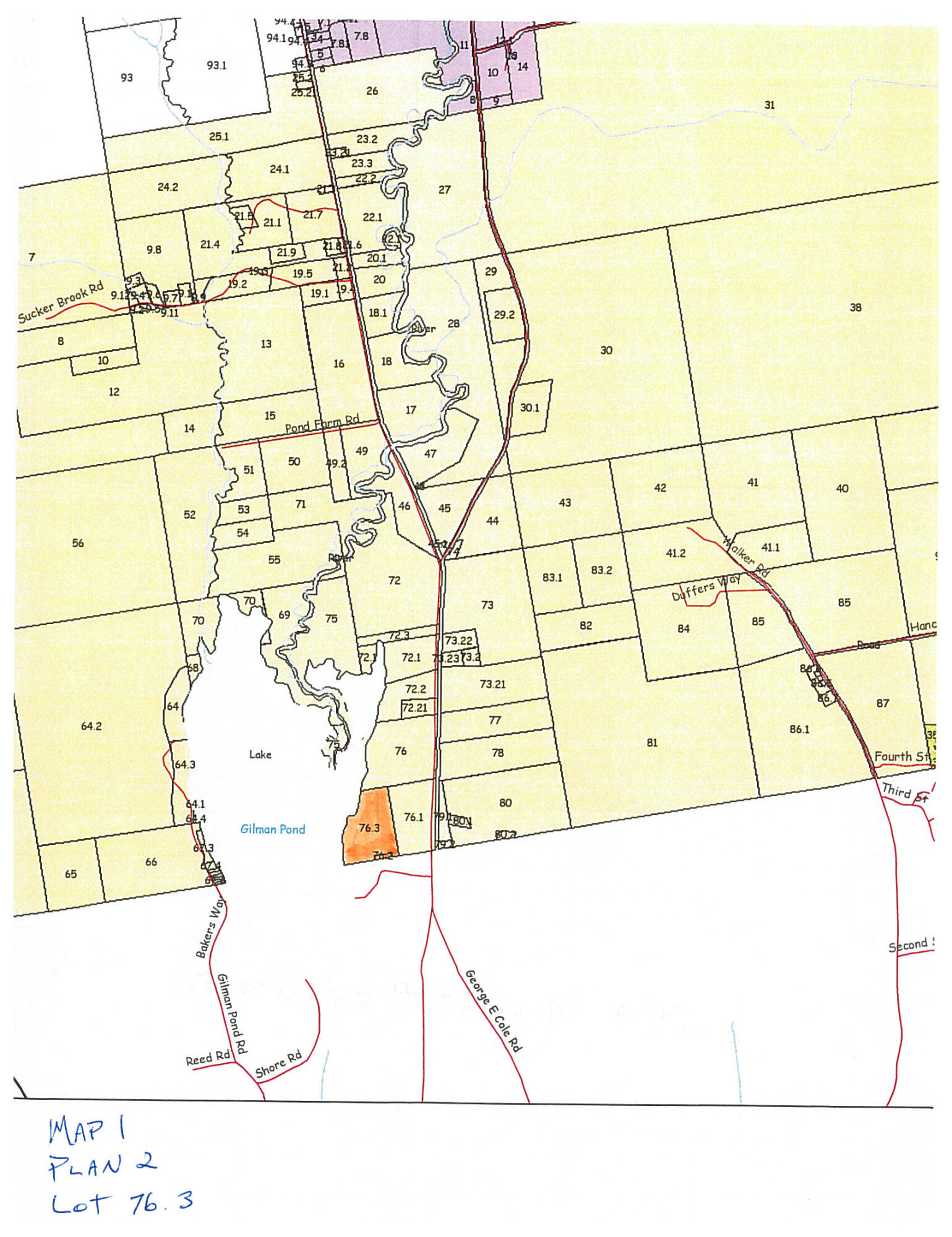 Lot 76.3 Row Off Long Falls Dam Road New Portland, ME 04961 - Photo 14 of 16 Tax map