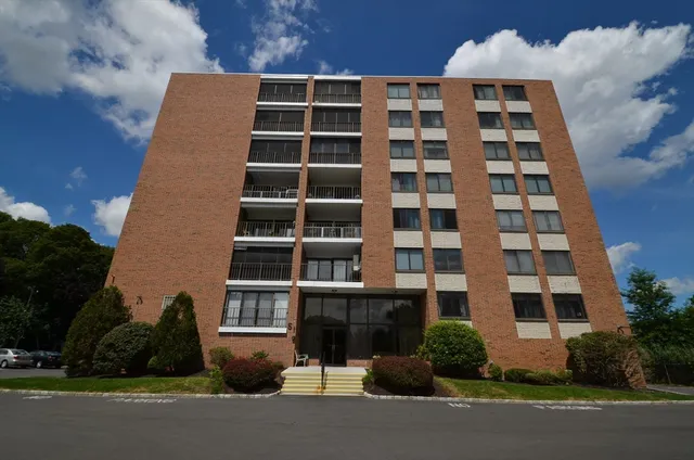a front view of a building