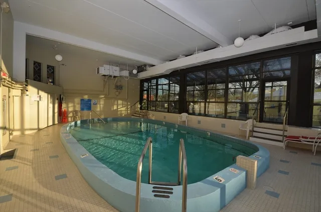 a outdoor space with lots of tables and chairs