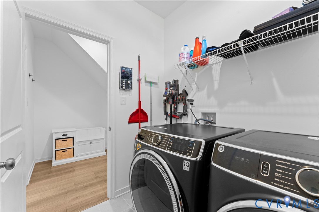 8819 Roberta Road Mechanicsville, VA 23116 - Photo 25 of 79 Dedicated laundry area featuring a wire storage sh