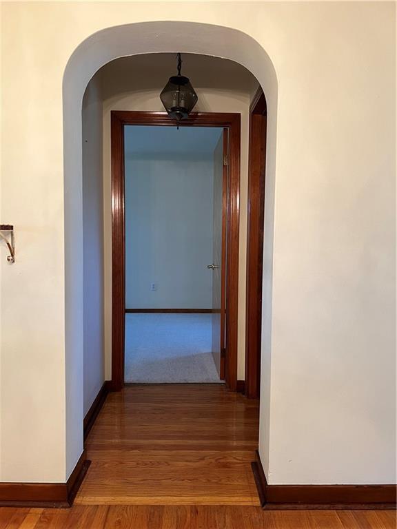 233 Reed Street Lower Burrell, PA 15068 - Photo 18 of 40 From dining room, hallway to half bath and master bedroom.
