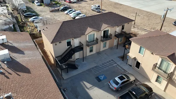 an aerial view of a city