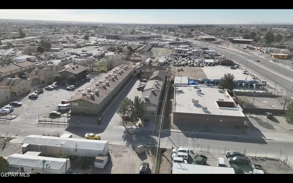 an aerial view of a city