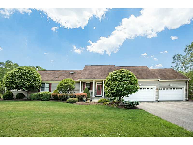 168 Kingston Road Exeter, RI 02822 - Photo 4 of 25 Exterior Front. In-Law/ Guest entrance has it s own welcoming porch. Four car garage large enough to house 4 SUV s with room for storage