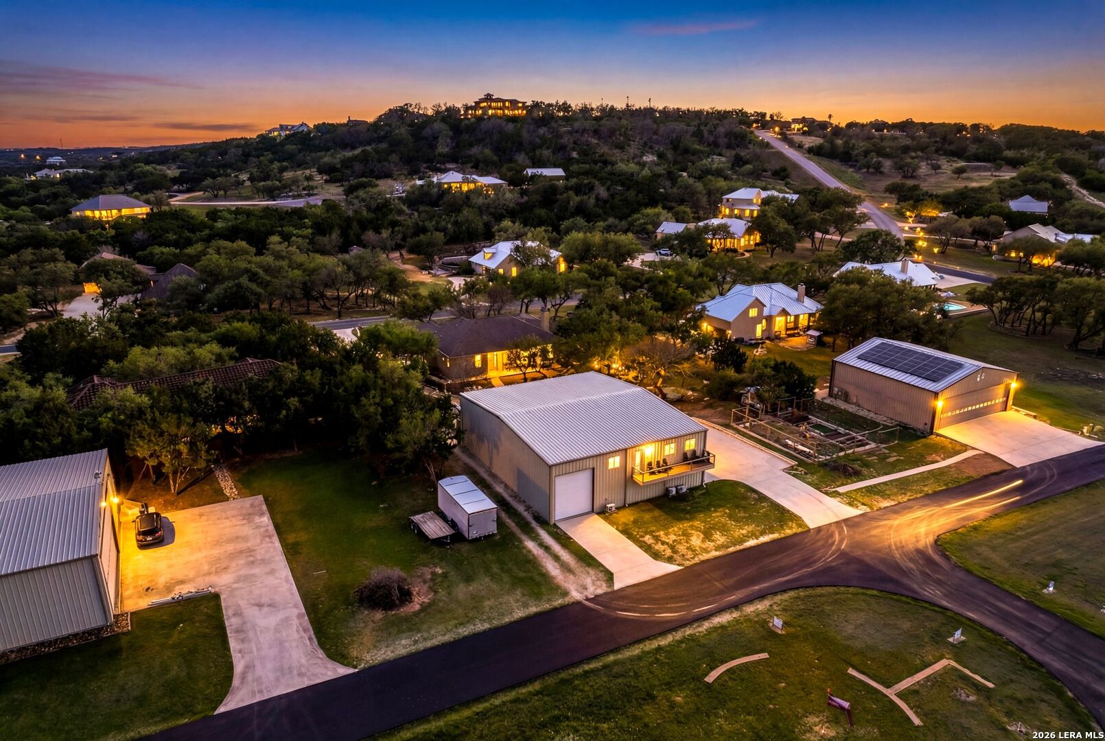 970 Flightline Spring Branch, TX 78070 - Photo 31 of 40 an aerial view of residential houses with outdoor space