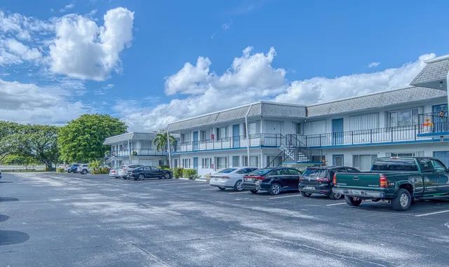 a car parked in front of a building