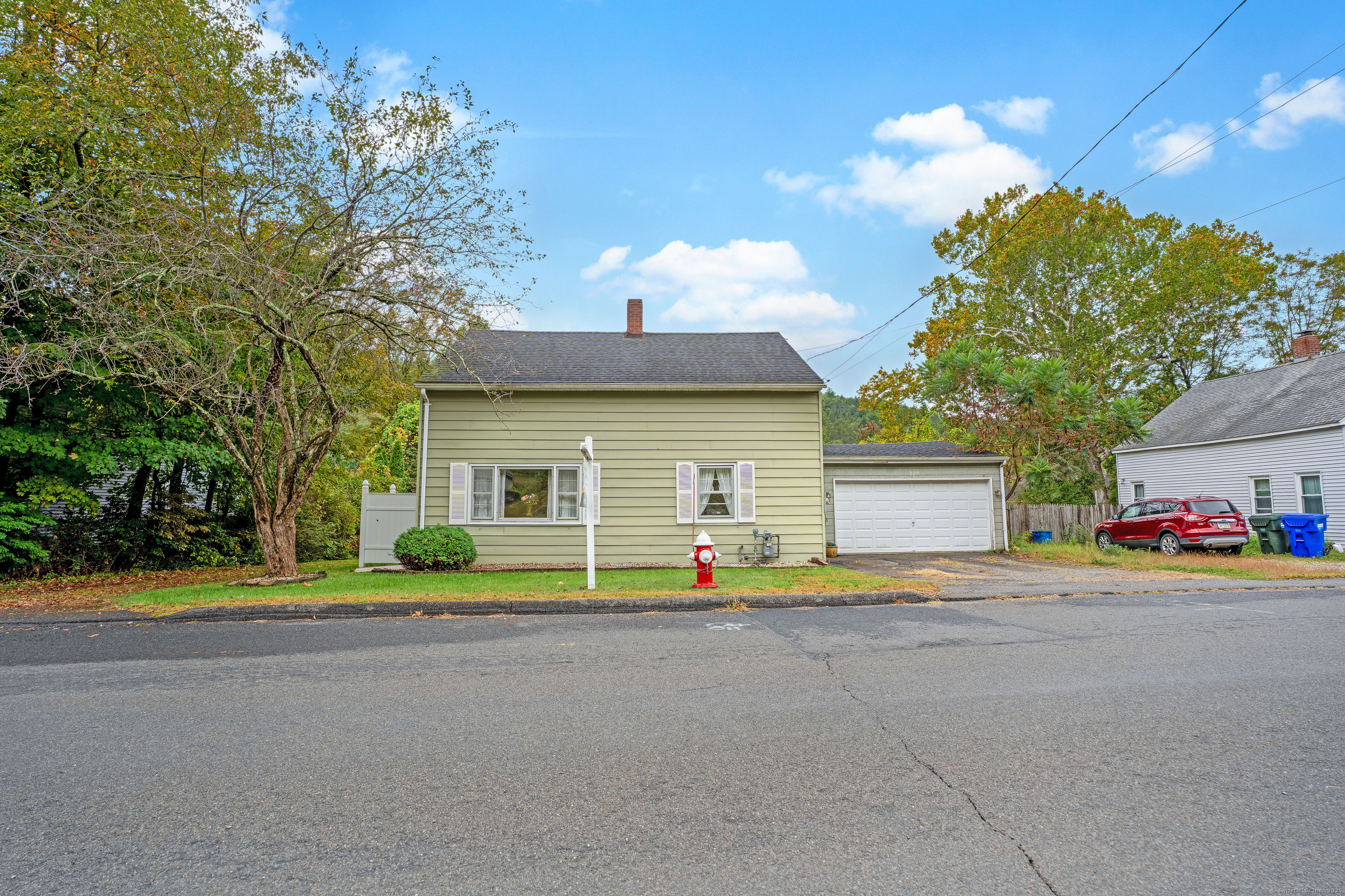 a view of road and yard