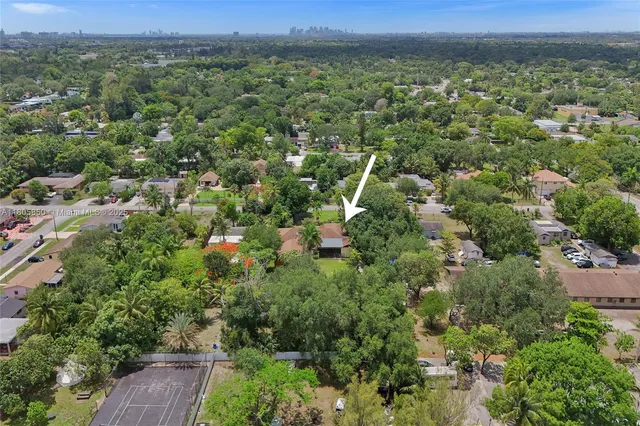 an aerial view of multiple house