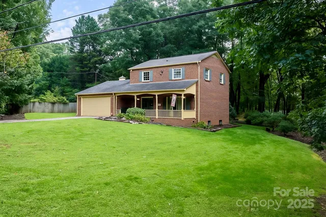 a house view with a garden space