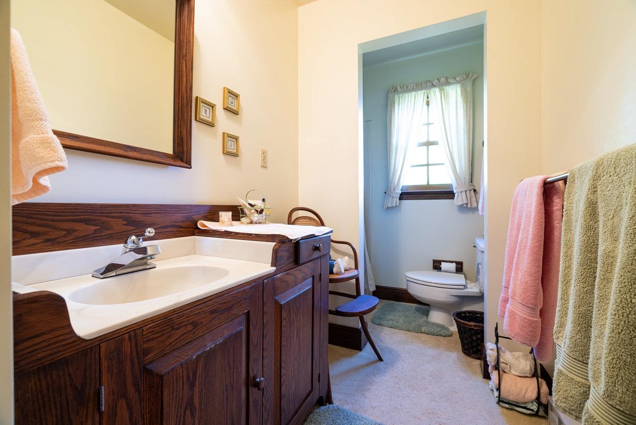 223 Fadley Road Weyers Cave, VA 24486 - Photo 29 of 59 a bathroom with a sink vanity and a toilet