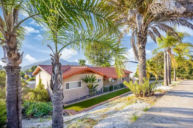 a view of a yard in front of house