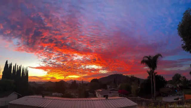 a view of a outdoor space with mountain view