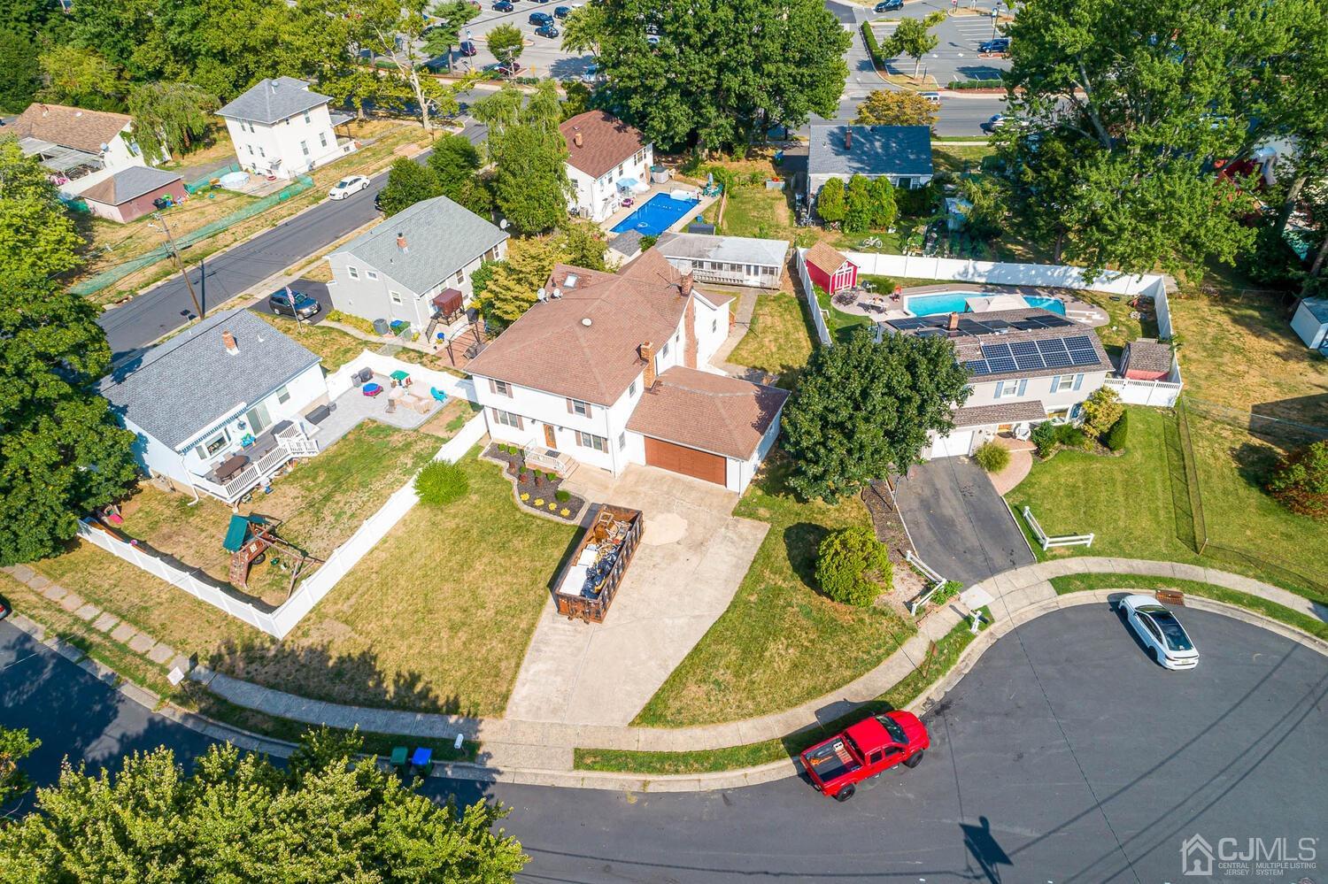 7 Paley Place Edison, NJ 08817 - Photo 49 of 53 an aerial view of a house with a swimming pool