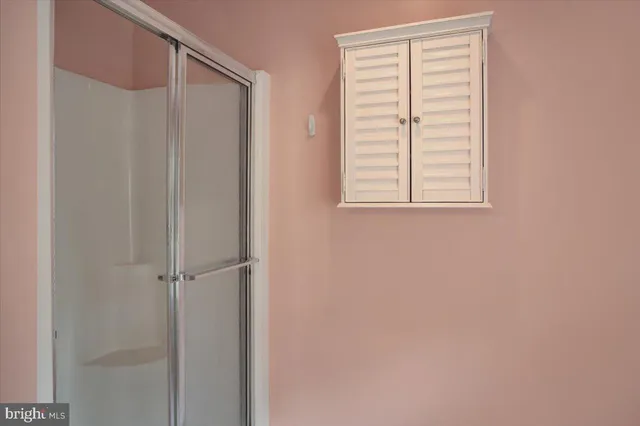 a view of a closet in a room
