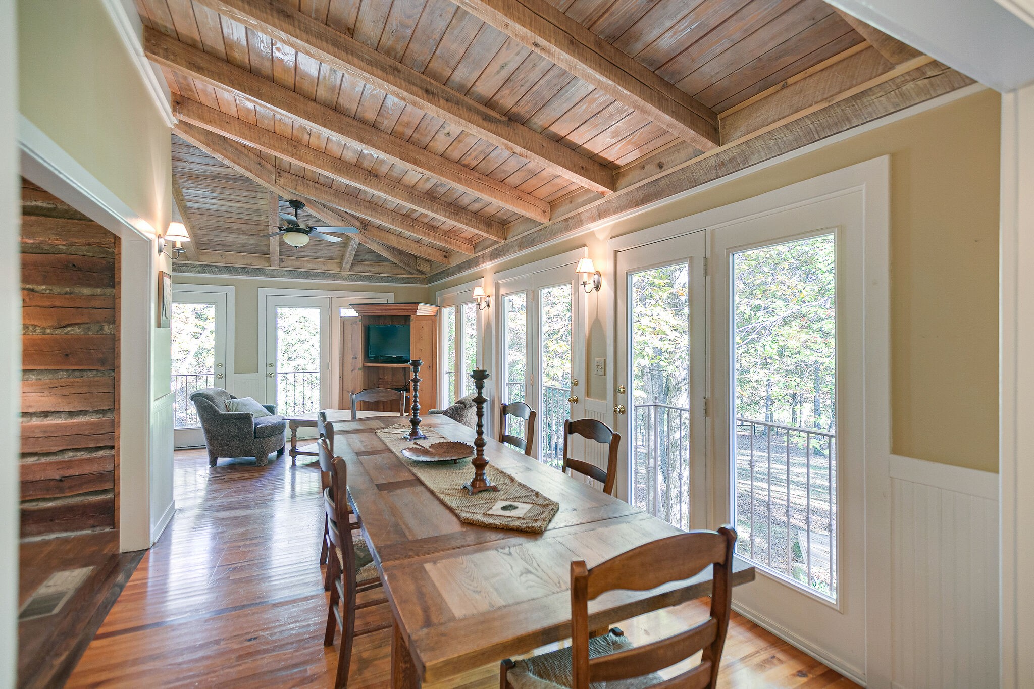 5629 Pinewood Road Franklin, TN 37064 - Photo 15 of 49 a view of a dining room with furniture wooden floor and a chandelier