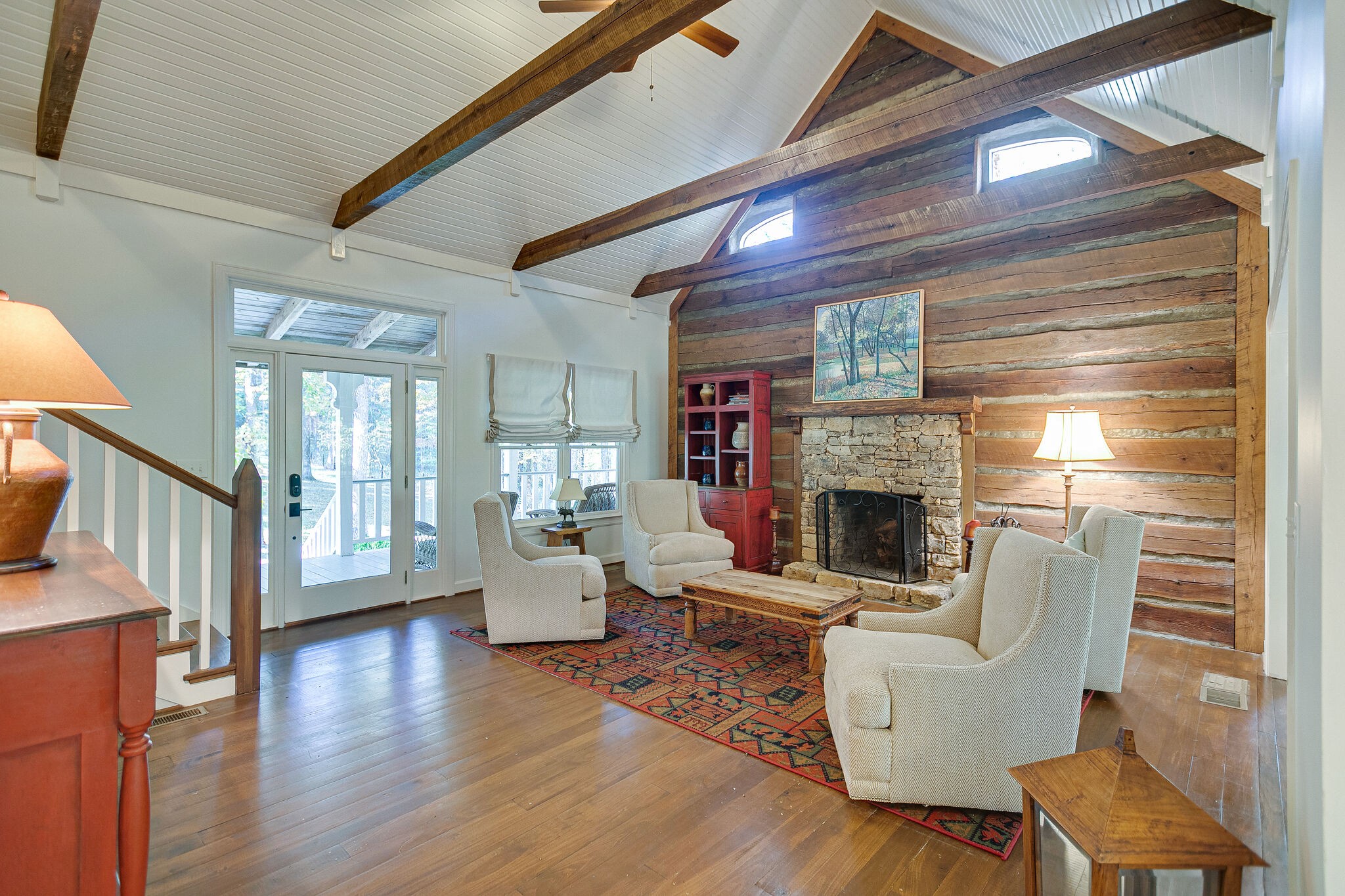 5629 Pinewood Road Franklin, TN 37064 - Photo 10 of 49 a living room with fireplace furniture and a wooden floor
