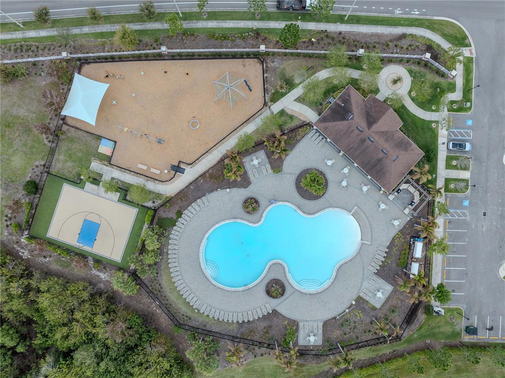 11701 Brighton Knoll Loop Riverview, FL 33579 - Photo 67 of 70 an aerial view of a house with a swimming pool