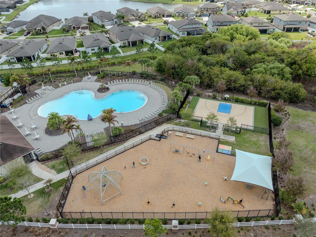 11701 Brighton Knoll Loop Riverview, FL 33579 - Photo 69 of 70 an aerial view of a house with a swimming pool