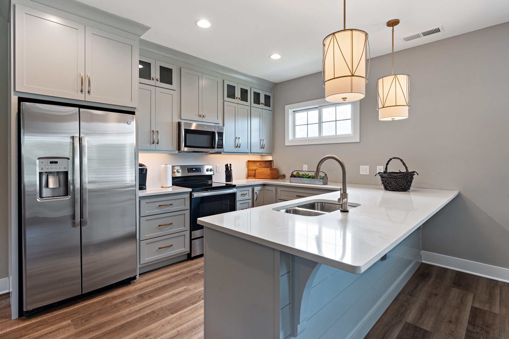 8518 Newtown Road Rockvale, TN 37153 - Photo 35 of 69 a kitchen with granite countertop a sink stainless steel appliances and refrigerator