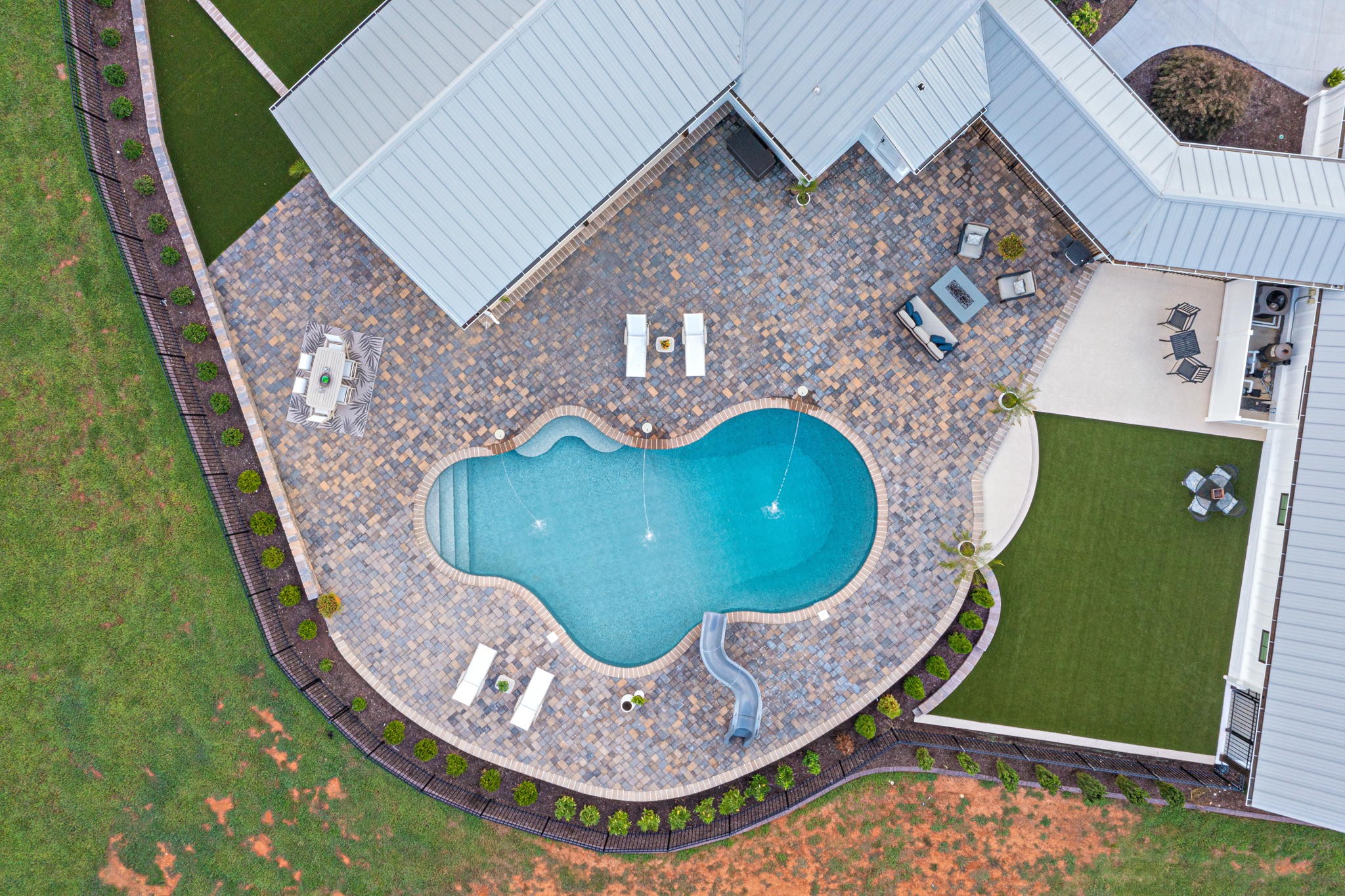 8518 Newtown Road Rockvale, TN 37153 - Photo 48 of 69 an aerial view of a house with swimming pool outdoor seating and entertaining space