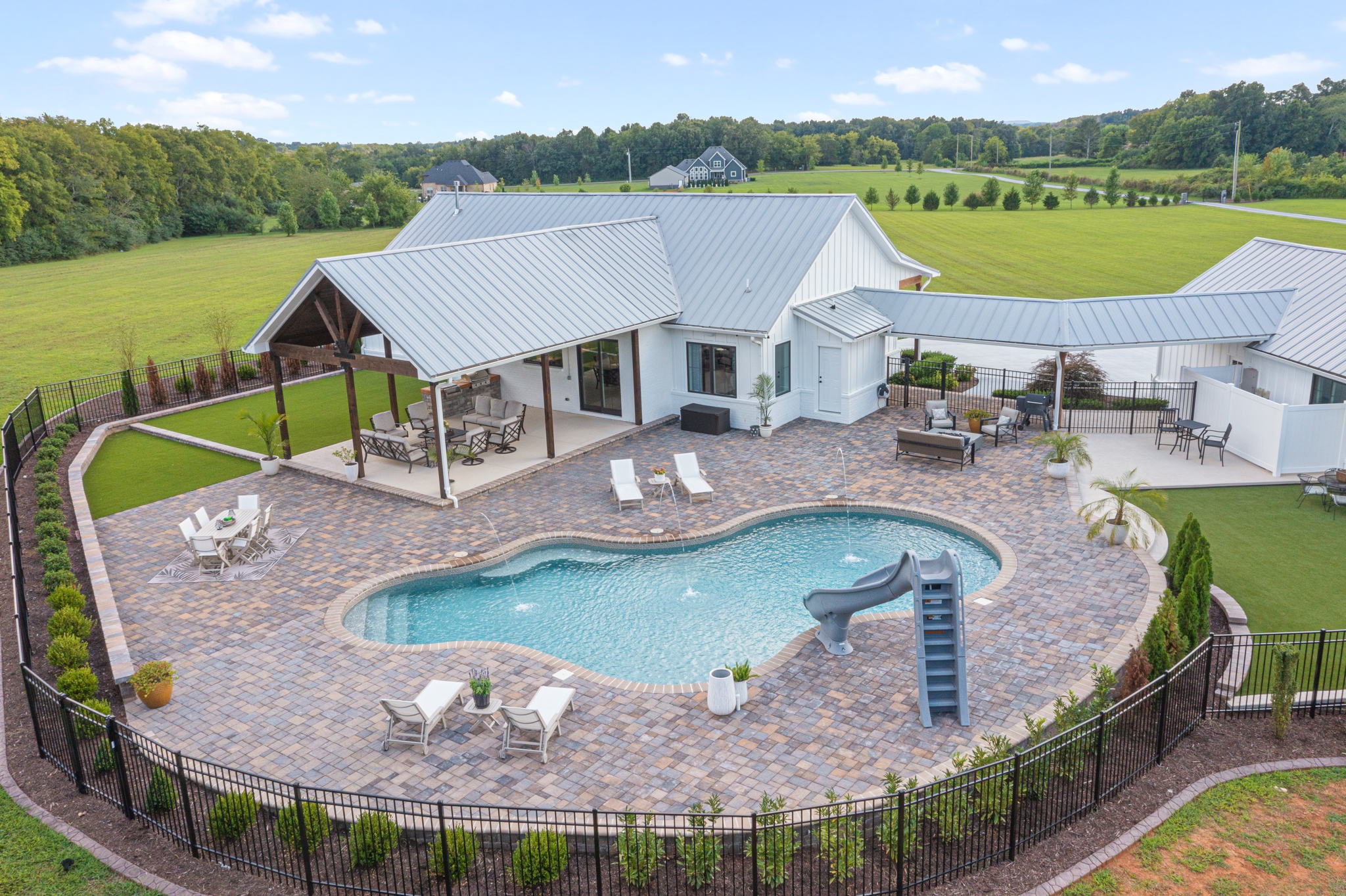 8518 Newtown Road Rockvale, TN 37153 - Photo 49 of 69 an aerial view of a house with outdoor space garden and lake view