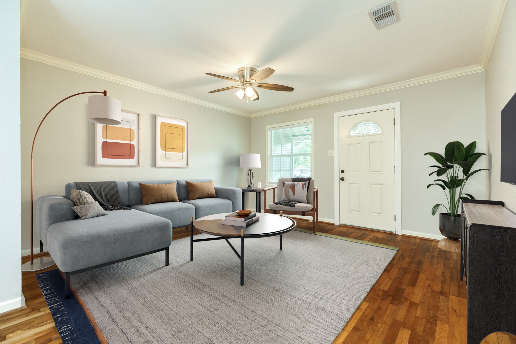 840 South Morgan Street Angleton, TX 77515 - Photo 6 of 28 a living room with furniture and a chandelier