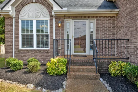 a front view of a house