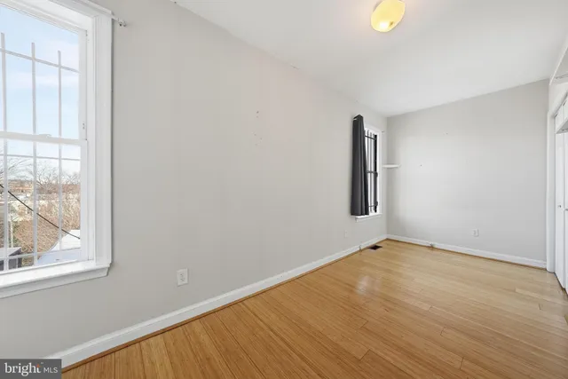 an empty room with window