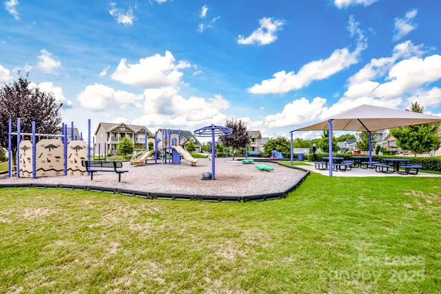 a view of a swimming pool with a garden