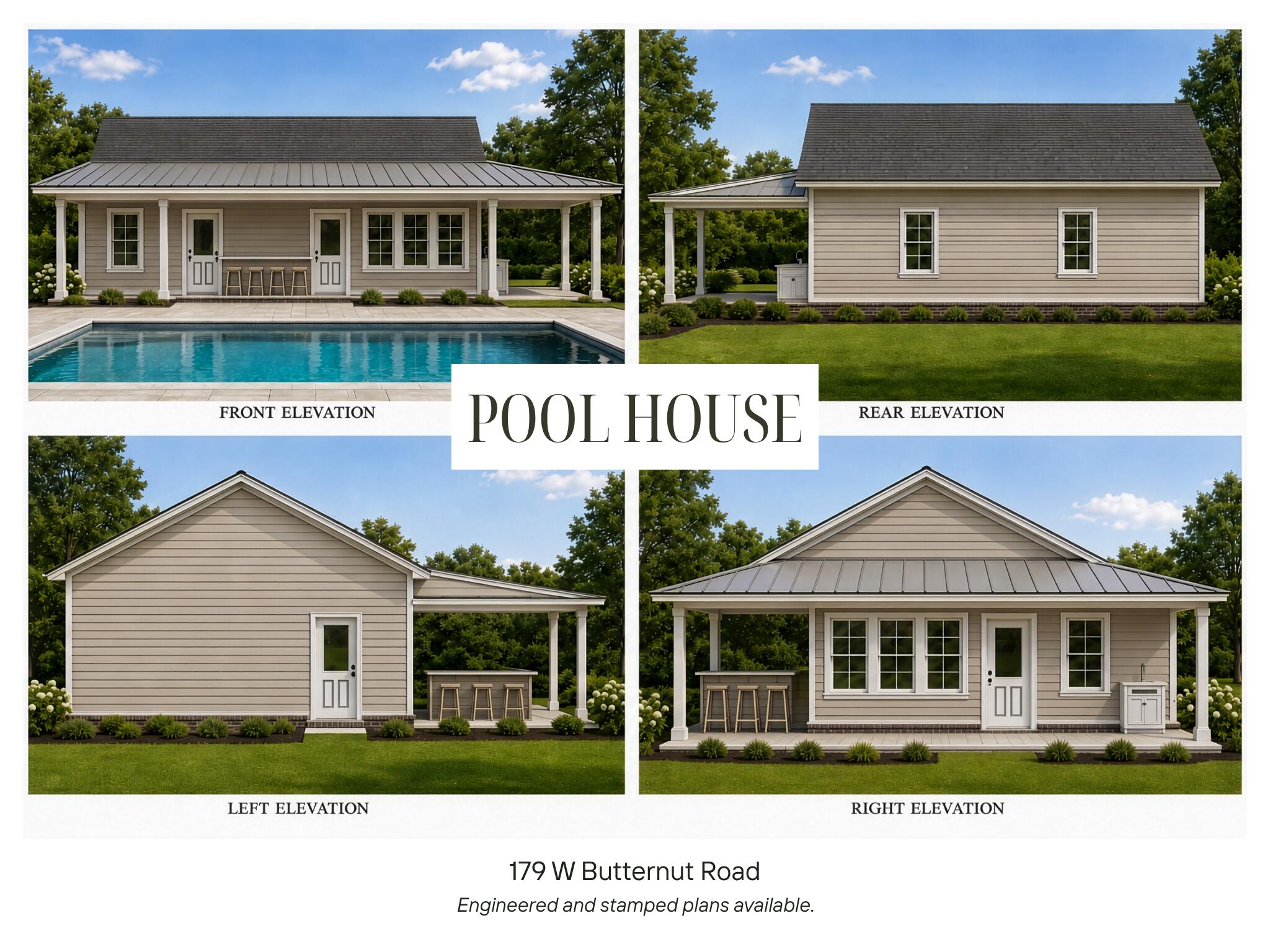 179 West Butternut Road Summerville, SC 29483 - Photo 56 of 89 53C. Pool House Rendering-179 W Butternu