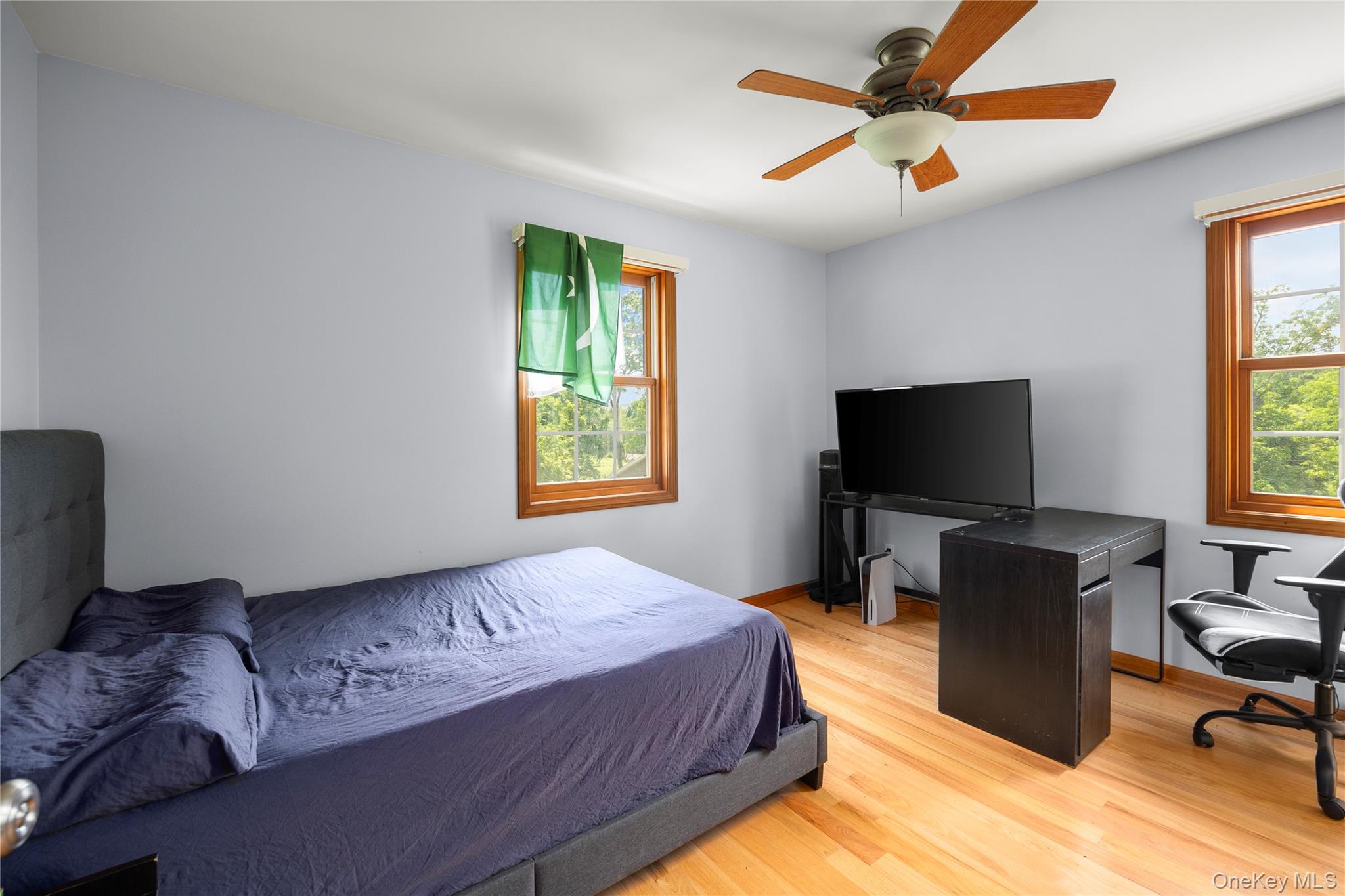 478 High Rock Road New Baltimore, NY 12124 - Photo 27 of 42 a bedroom with a bed and a flat screen tv