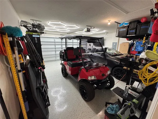 a room with gym equipment