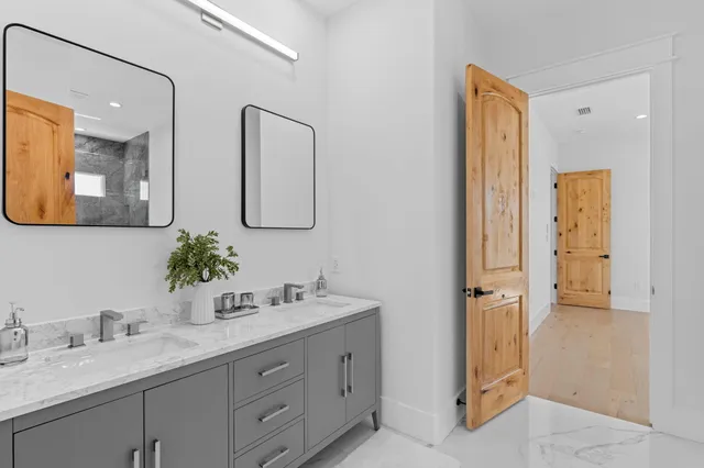 a view of a city and ocean view