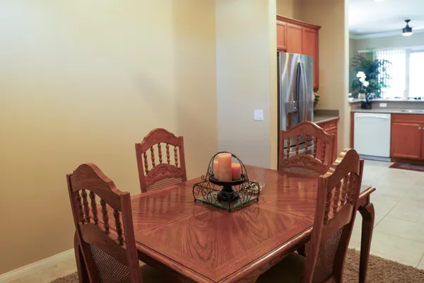 a view of door with a chair