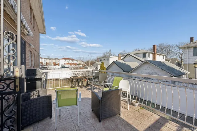 a view of a terrace with couches